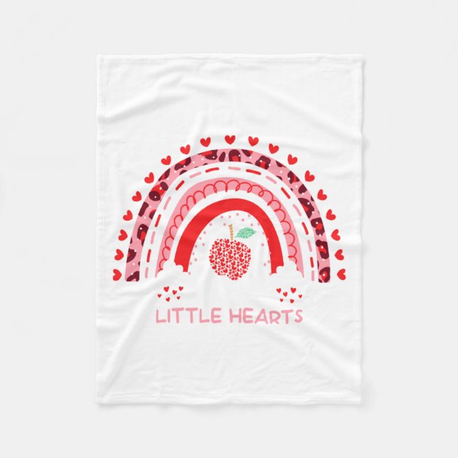 Couverture Polaire I Teach The Sweetest Hearts Rainbow Teacher Valent (Devant)