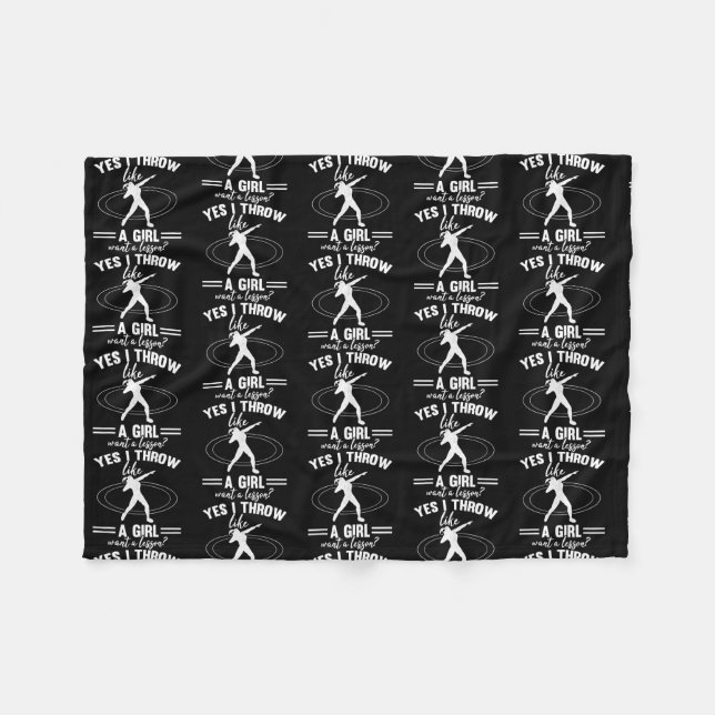Couverture Polaire I Throw Like A Girl (Devant (Horizontal))