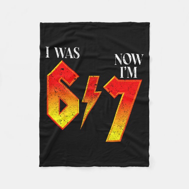 Couverture Polaire I Was 6 Now I'm 7 Birthday Funny Six Seven Meme 6  (Devant)