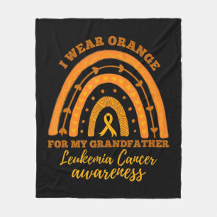 Couverture Polaire I We Wear Orange For Grandfather Leukemia Cancer A