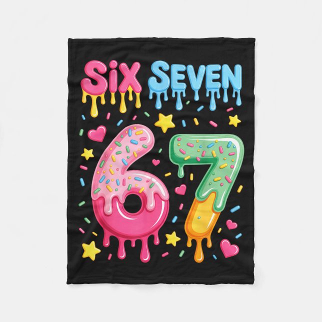 Couverture Polaire Ice Cream 67 Meme Funny Six Seven Gen Alpha Slang  (Devant)