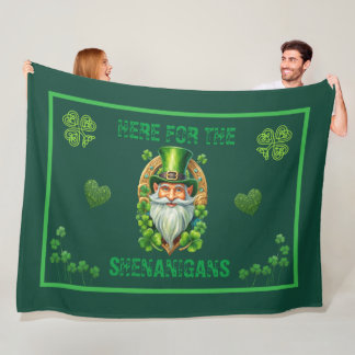 Couverture Polaire Ici pour les Shenanigans Leprechaun Irlandais