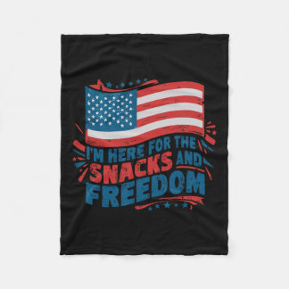 Couverture Polaire Ici Pour Les Snacks Et Liberté Vintage 4 Juil