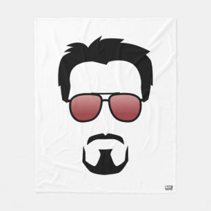 Couverture Polaire Icône de la coiffure de Tony Stark avec des lunett