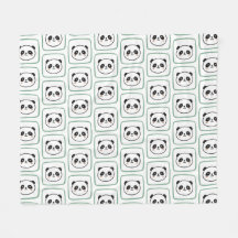 Icône graphique minimaliste de tête de panda