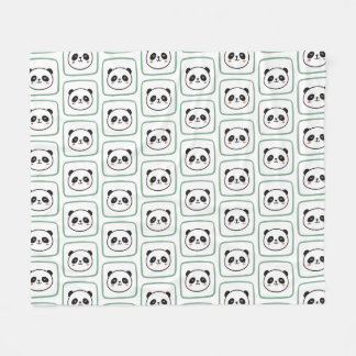 Couverture Polaire Icône graphique minimaliste de tête de panda