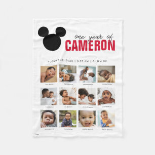 Couverture Polaire Icône Mickey Mouse   Un an de - 12 Mois