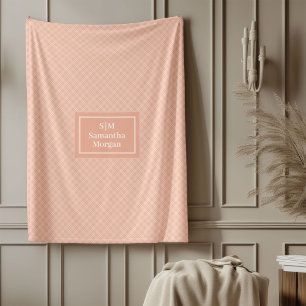 Couverture Polaire Idée de cadeau minimaliste jeté de corail pastel p