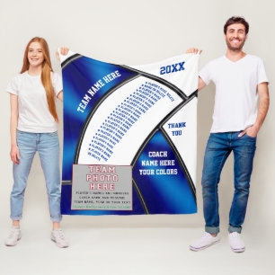 Couverture Polaire Idées de cadeau d'entraîneur de volleyball, phot