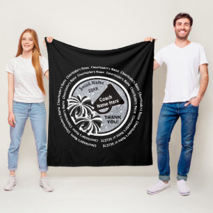 Couverture Polaire Idées noires, blanches, argentées de cadeau