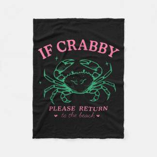 Couverture Polaire If Crabby Return to The Beach Summer Vacation