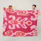 Ikat de la tribu rose et orange