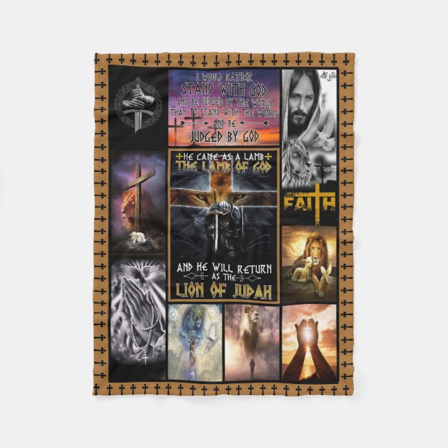 Couverture Polaire Il Est Venu Comme Agneau L'Agneau De Dieu Lion De  (Devant)