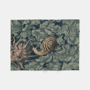 Couverture Polaire Illustration Art Nouveau Vintage Escargot Botaniqu
