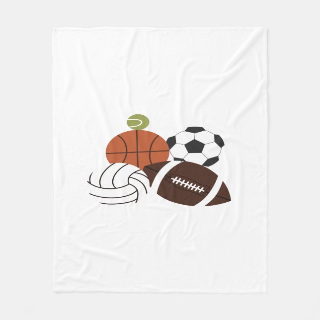 Couverture Polaire illustration de balle de sport (Devant)