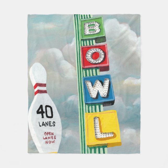 Couverture Polaire Illustration de bowling (Devant)