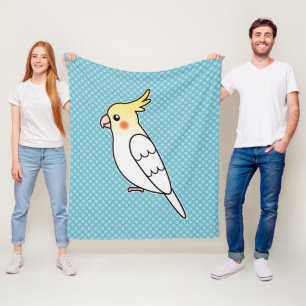 Couverture Polaire Illustration de cartoon d'un oiseau cockatiel luti