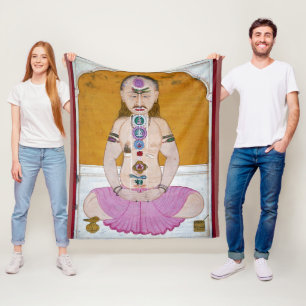 Couverture Polaire Illustration de Chakra Yoga pour la méditation