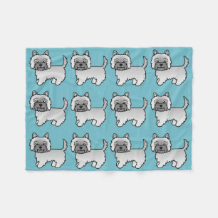 Couverture Polaire Illustration de chien de dessin animé Terrier Cair