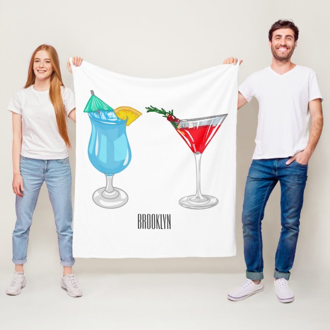 Couverture Polaire Illustration de cocktail (En situation)