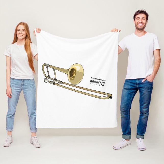 Couverture Polaire Illustration de dessin animé de Trombone (En situation)