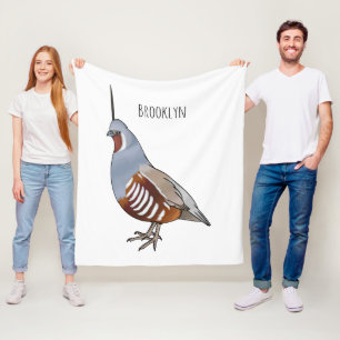 Couverture Polaire Illustration de dessin animé d'oiseau colin des mo