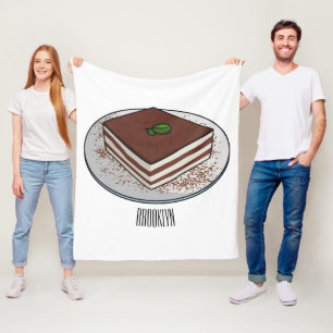 Couverture Polaire Illustration de gâteau de Tiramisu