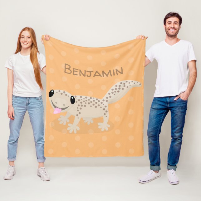 Couverture Polaire Illustration de gecko tan tan mignon (En situation)