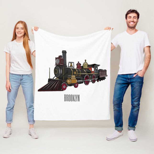 Couverture Polaire Illustration de la locomotive à vapeur (En situation)