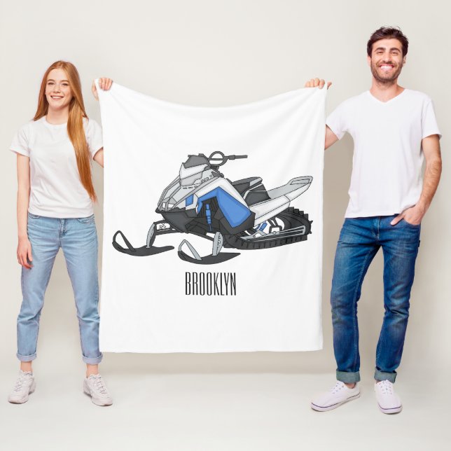 Couverture Polaire Illustration de motoneige (En situation)