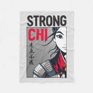 Couverture Polaire Illustration de Mulan "Strong Chi"