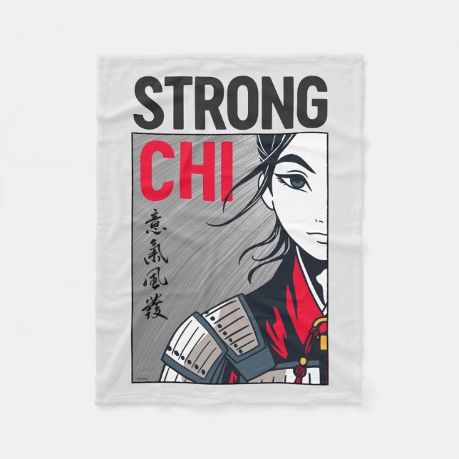 Couverture Polaire Illustration de Mulan "Strong Chi" (Devant)
