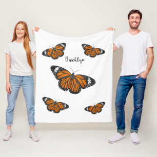 Couverture Polaire Illustration de papillon monarque