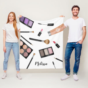 Couverture Polaire Illustration de produits de maquillage et nom pers