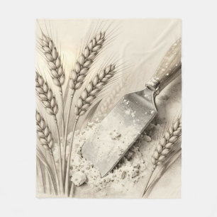 Couverture Polaire Illustration de racloir de pâte en farine avec des