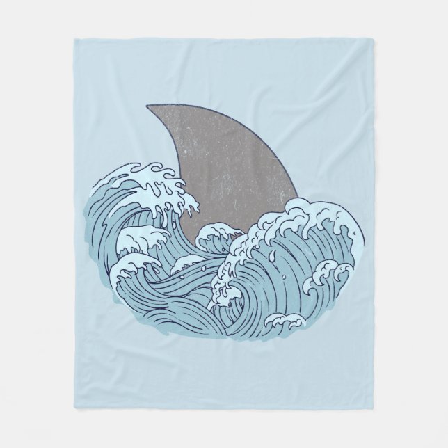 Couverture Polaire Illustration de requin (Devant)