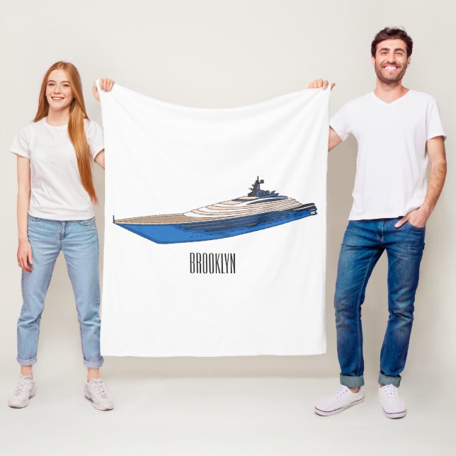 Couverture Polaire Illustration de yacht (En situation)