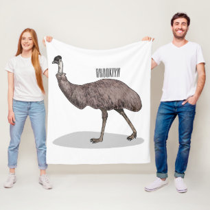 Couverture Polaire Illustration d'Emu bird