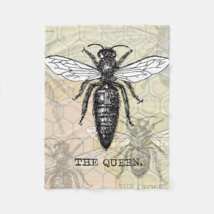 Couverture Polaire Illustration des abeilles de l'insecte de la reine