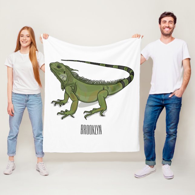 Couverture Polaire Illustration d'Iguana (En situation)