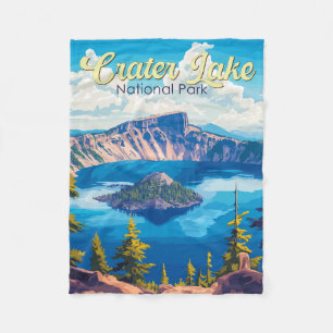 Couverture Polaire Illustration du parc national Crater Lake Art de v