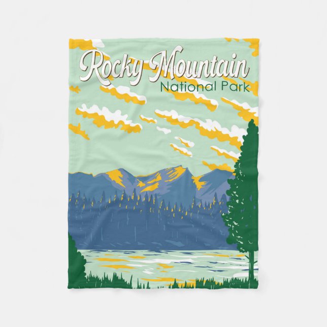 Couverture Polaire Illustration du Parc national des Rocheuses (Devant)
