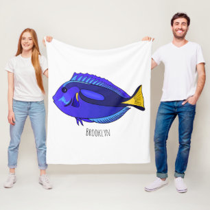 Couverture Polaire Illustration du poisson de la cuve bleue