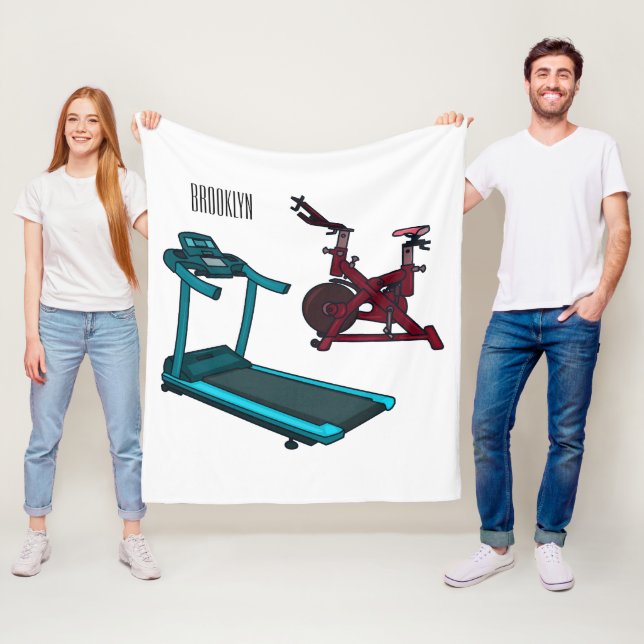 Couverture Polaire Illustration du tapis roulant et de la bande dessi (En situation)