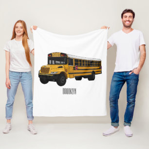 Couverture Polaire Illustration d'un autobus scolaire
