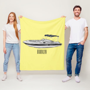 Couverture Polaire Illustration d'un bateau à moteur
