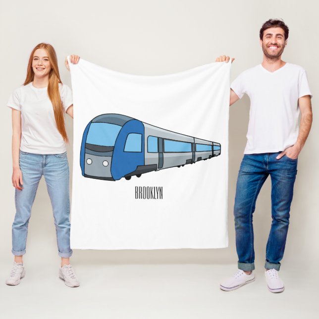 Couverture Polaire Illustration d'un train électrique (En situation)