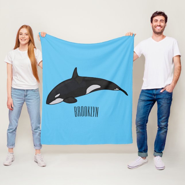 Couverture Polaire Illustration d'une baleine tueuse (En situation)