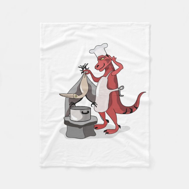 Couverture Polaire Illustration D'Une Cuisine De Chef Tyrannosaurus R (Devant)