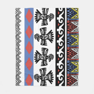 Couverture Polaire Illustration ethnique des Amérindiens